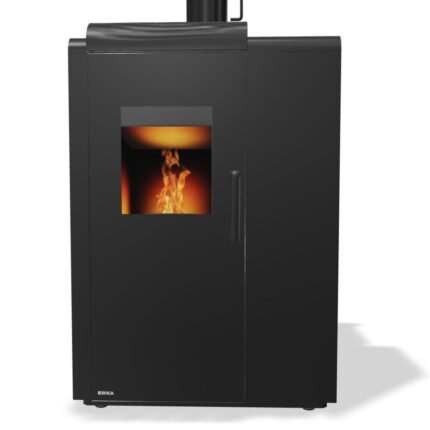 Rika Kombiofen Pellet und Scheitholz ADUO (8 kW) - Stahl Schwarz, oben