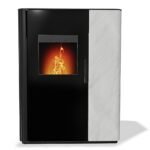 Rika Kombiofen Pellet und Scheitholz INDUO III (10 kW) - Stein Weiß, hinten