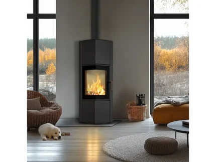 ILDNORD Eck-Kaminofen ODYN M und 8 kW