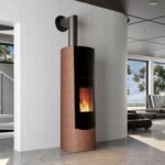 Kaminofen Tonwerk T-Sky 2,6 kW - Rauchrohrabgang oben, Beige unpoliert, Seitenplatten, Sockelblende, Deckel – Bild 4