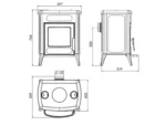 Plamen Gusskaminofen Amity 3 mit Herdplatte und 8 kW – Bild 2