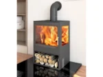Victoria Panorama-Kaminofen Modena Vision Schwarz mit 10,17kW