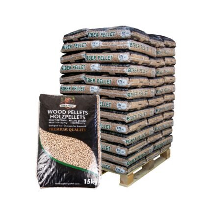Biber Holzpellets Einstreu – 64 × 15 kg (960 kg) Palette