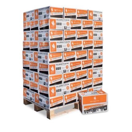 Buchen Nestro Briketts – 12 kg Box – Palette 81× (972 kg)