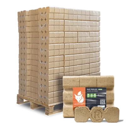 RUF Triplex Green Weichholzbriketts – 960 kg Palette